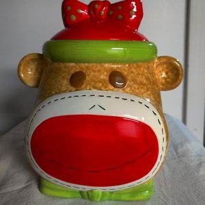 Sock Monkey cookie jar